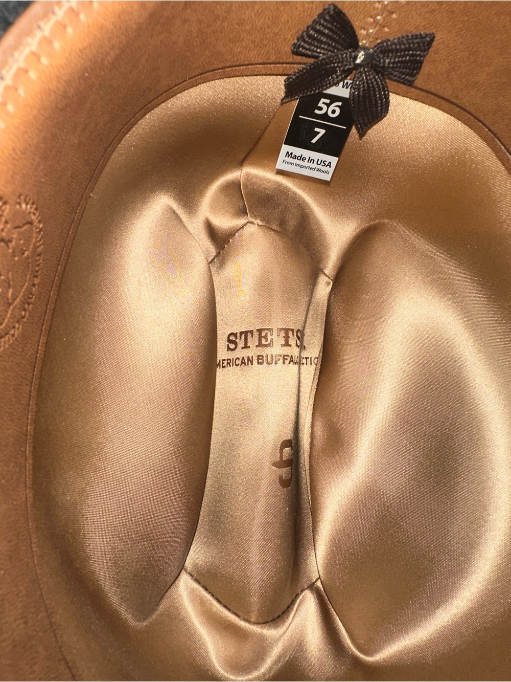 Stetson Men's Black Felt & Satin-Lined Western Hat